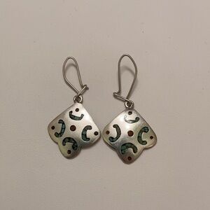 Vintage sterling southwest earrings signed w/arrow